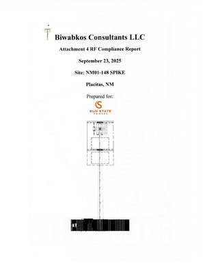 Cover page of the Biwabkos RF Compliance Report