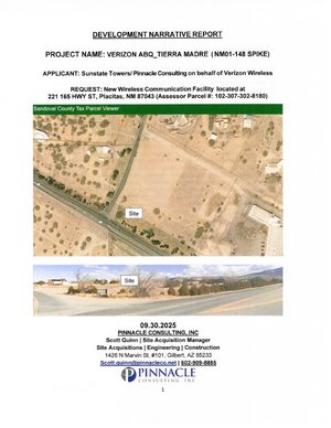 Cover page of the Development Narrative Report